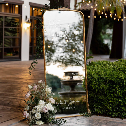 Wedding sign Mirror Decal, Vinyl Sticker
