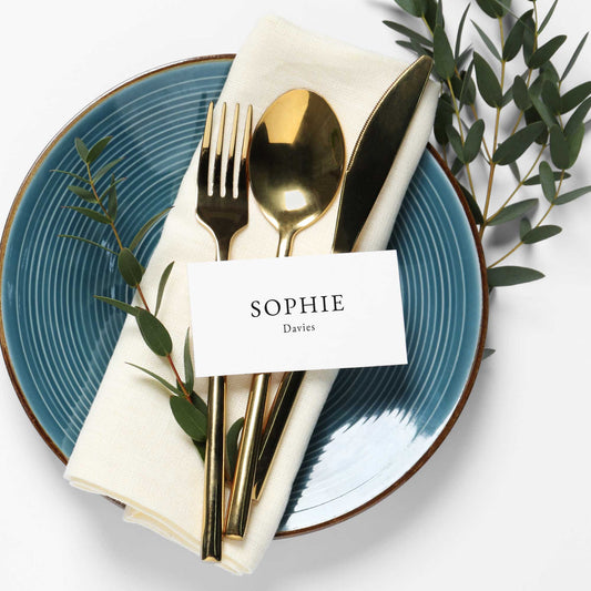 50 x Wedding Name Place Cards: Paper