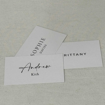 Wedding Name Place Cards: Paper