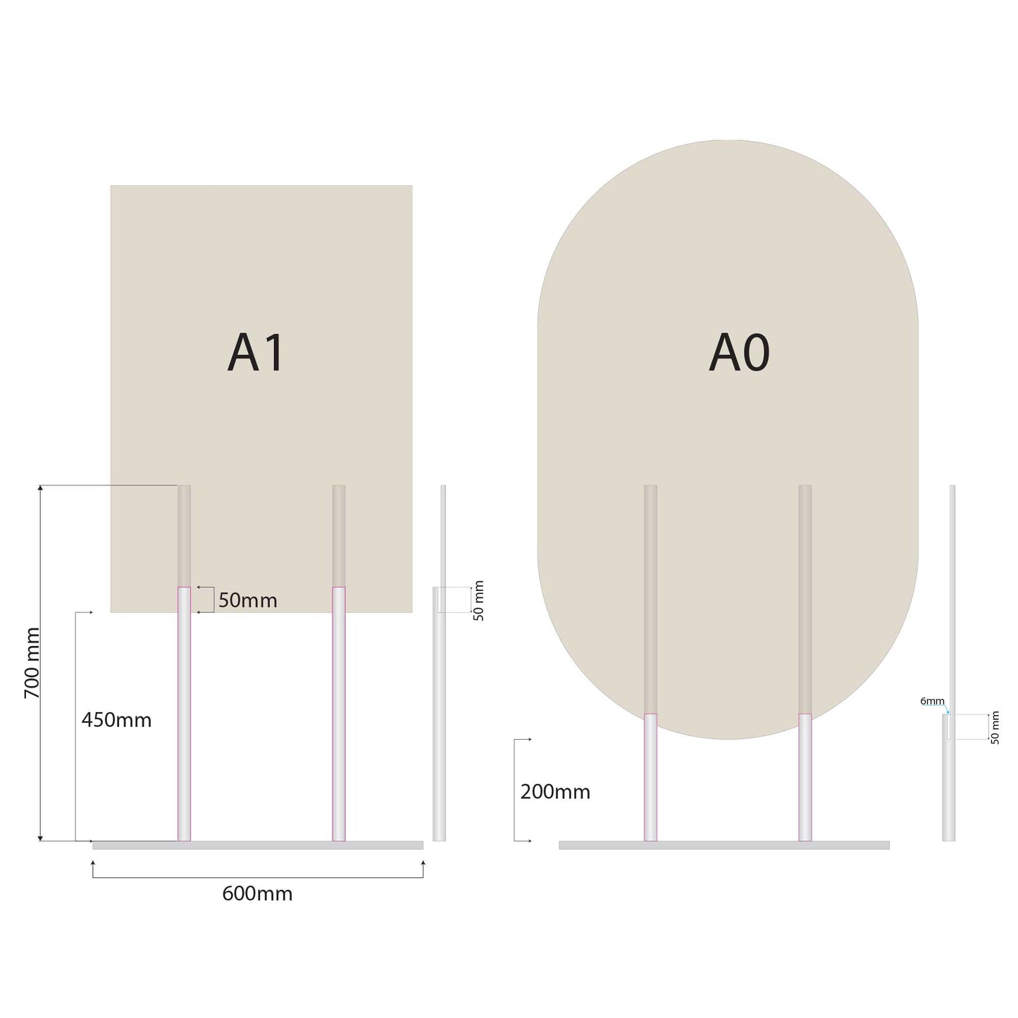 HIRE -  Peg Stands White