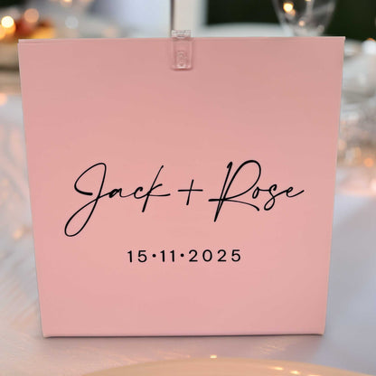 PINK Wedding Wishing Well with padlock & Card box, Acrylic box