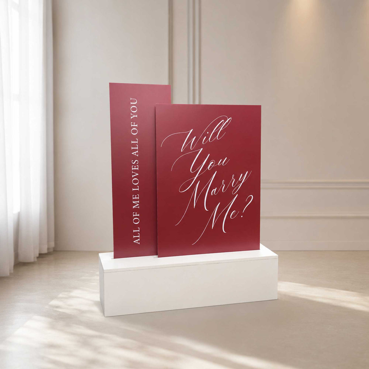 Wooden Box Stands for wedding sign, 2 slot