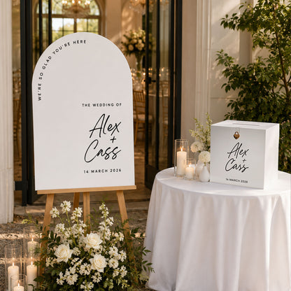 Acrylic Arch Wedding Welcome Signs, Welcome Board for Bridal Shower