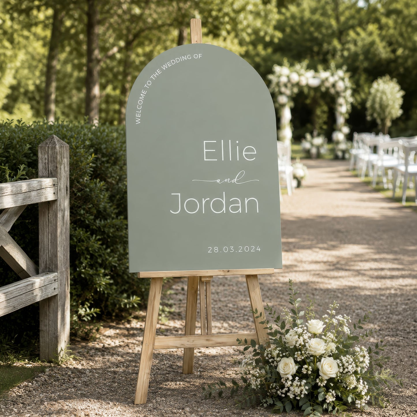 Acrylic Arch Wedding Welcome Signs, Welcome Board for Bridal Shower