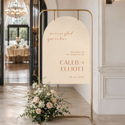 Acrylic Arch Wedding Welcome Signs, Welcome Board for Bridal Shower