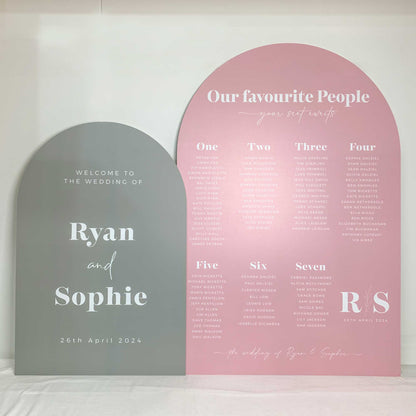 Set of 2 Wedding Sign package, Welcome and Seating chart