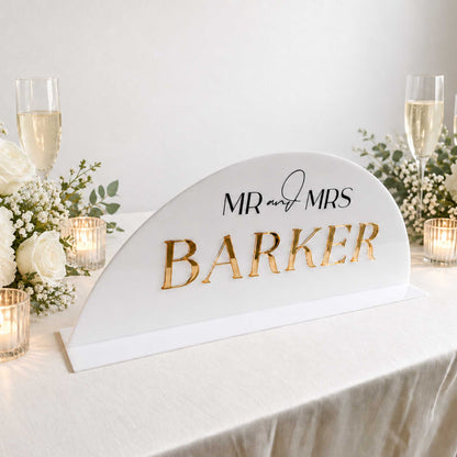 Personalised Mr & Mrs Wedding Table Signs