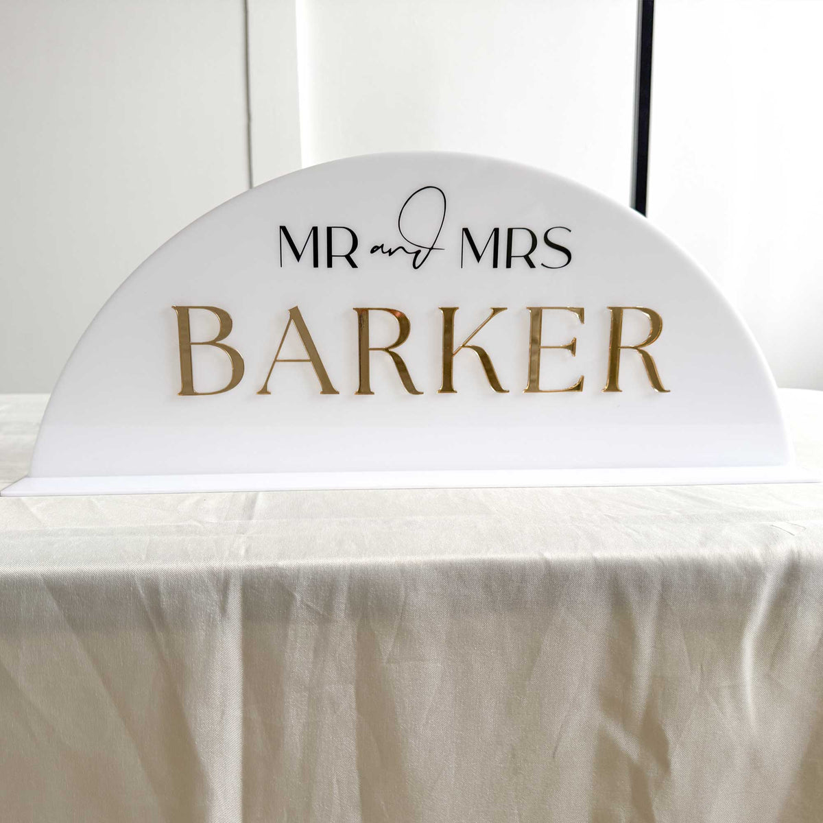 Personalised Mr & Mrs Wedding Table Signs
