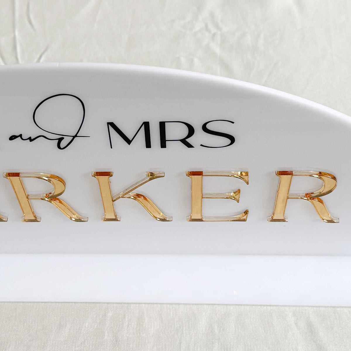 Personalised Mr & Mrs Wedding Table Signs