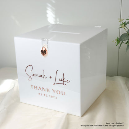 Hire - Wedding Wishing Well, White Acrylic Box / Pick up