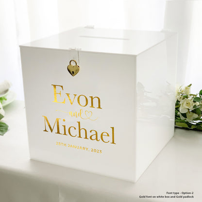 Hire - Wedding Wishing Well, White Acrylic Box / Pick up