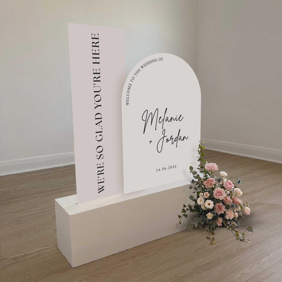 Wooden Box Stands for wedding sign, 2 slot