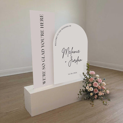 Wooden Box Stands for wedding sign, 2 slot