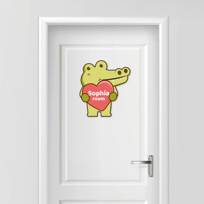 Kids Door Personalised name signs, Cute animal plaque