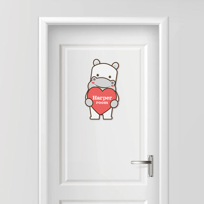 Kids Door Personalised name signs, Cute animal plaque