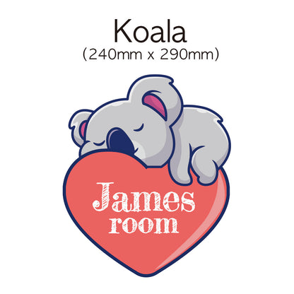 Kids Door Personalised name signs, Cute animal plaque
