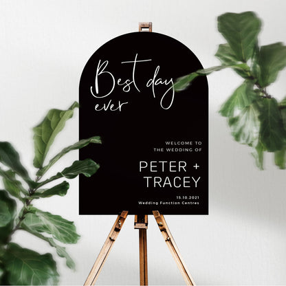 Acrylic Arch Wedding Welcome Signs, Welcome Board for Bridal Shower