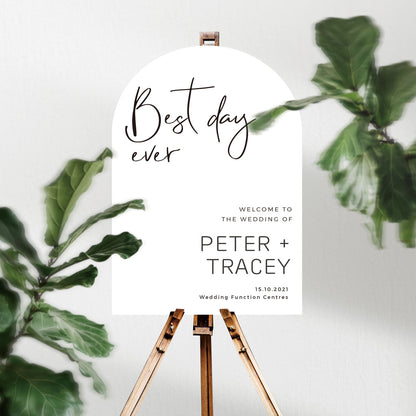 Acrylic Arch Wedding Welcome Signs, Welcome Board for Bridal Shower