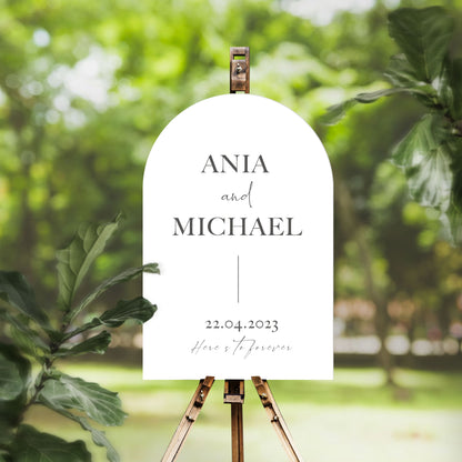 Acrylic Arch Wedding Welcome Signs, Welcome Board for Bridal Shower