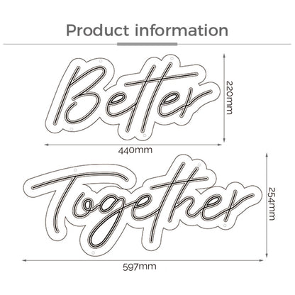 Hire - "Better Together" Neon sign / Pick up