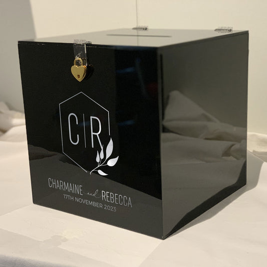 Hire - Wedding Wishing Well, Black Acrylic Box / Pick up