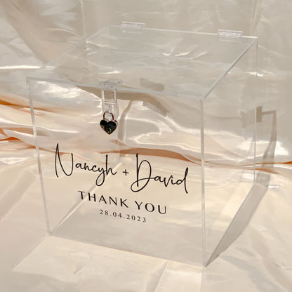 Hire - Wedding Wishing Well, Clear Acrylic Box / Pick up