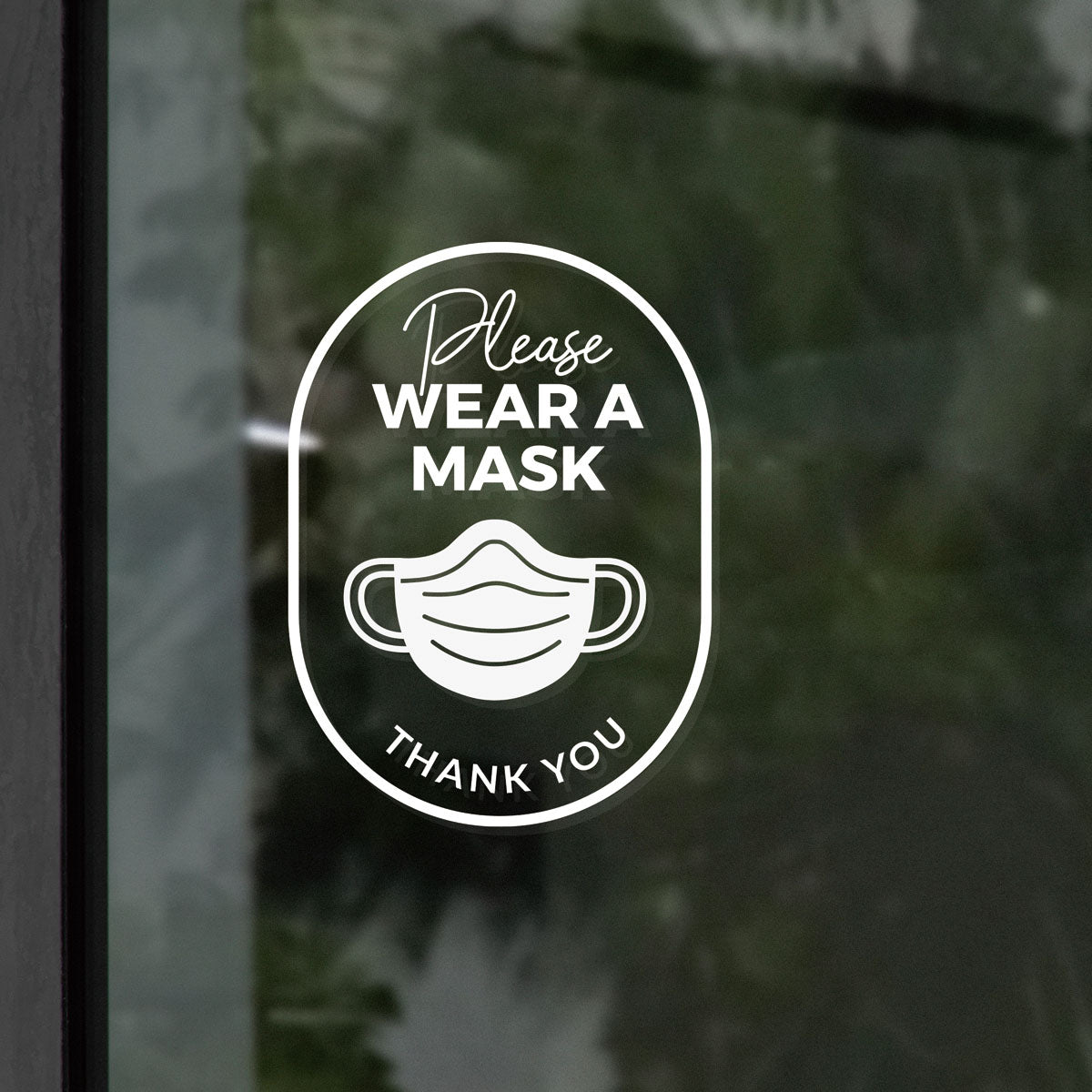 Wear a Mask Window Decal, Safety Door Sign – OKdesign