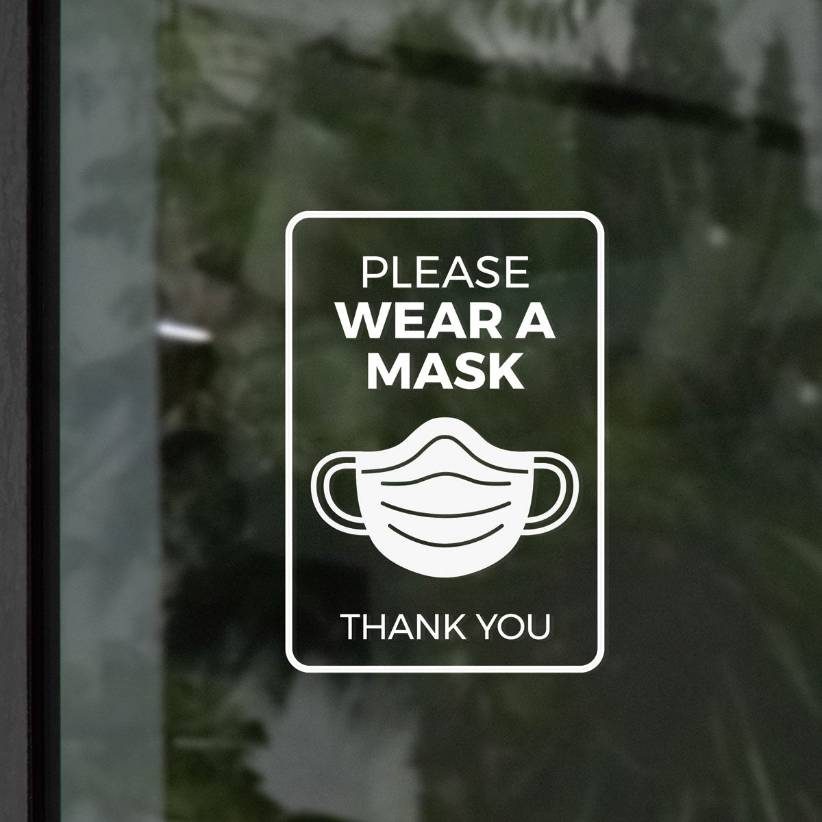 Wear a Mask Window Decal, Safety Door Sign – OKdesign
