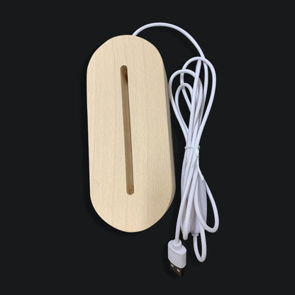 Personalised Acrylic LED Wooden Night Light lamp - Custom Writing lamp