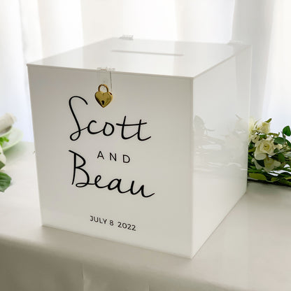 Black,White,Clear Wedding Wishing Well & Card Box
