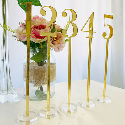 Wedding Table Numbers With Circle stand